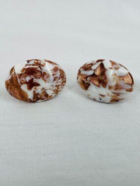 Vintage Marble Gold Plated PAT 2920363 Cuff Links